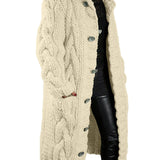 HELENA™ – CARDIGAN DE MALHA LONGO E GROSSO