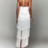 SANDRA™ – VESTIDO COM FRANJAS E ELEGÂNCIA DESCONTRAÍDA