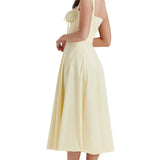 FLORE™ – VESTIDO MIDI ELEGANTE COM EXPRESSÃO INTEMPORAL