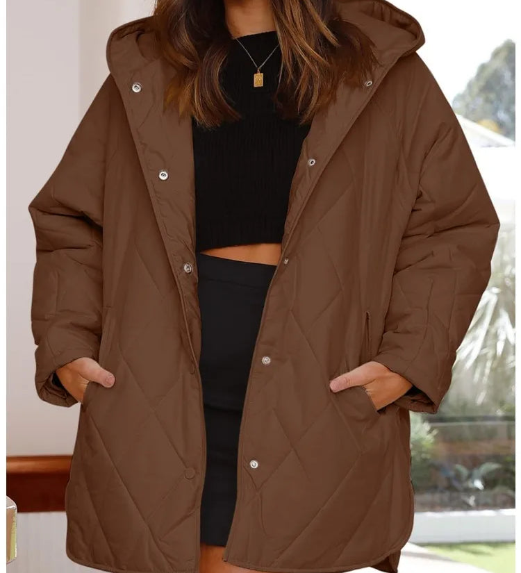 SUSANA™ – CASACO DE INVERNO OVERSIZE COM CAPUZ