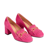 MILA™ – SAPATOS DE SALTO EM VELUDO COM FRANJAS E TOQUE DE LUXO