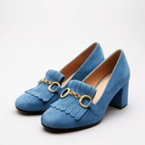 MILA™ – SAPATOS DE SALTO EM VELUDO COM FRANJAS E TOQUE DE LUXO