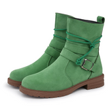 SAMANTA™ – BOTINS CURTOS COM ASPETO DE CAMURÇA