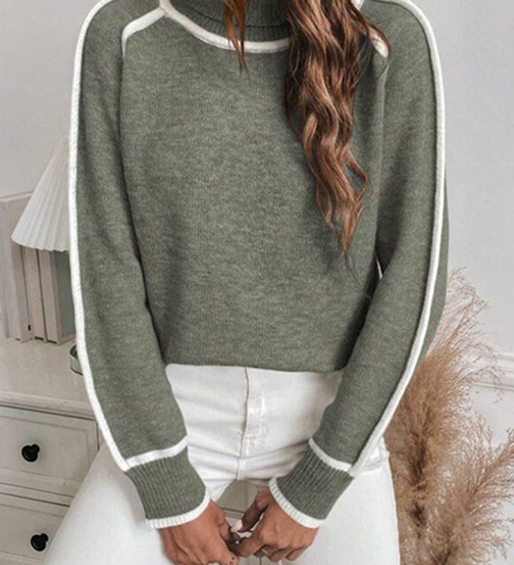 ELLE™ – CAMISOLA DE GOLA ALTA CONFORTÁVEL