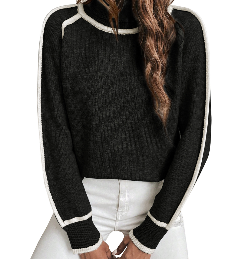 ELLE™ – CAMISOLA DE GOLA ALTA CONFORTÁVEL