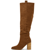 FREJA™ – BOTAS EM CAMURÇA SINTÉTICA COM SALTO BLOCO