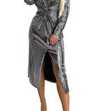 NÚRIA™ | VESTIDO DE NOITE COM LANTEJOULAS