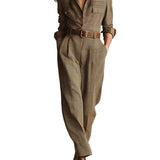 LORENA™ – MACACÃO XADREZ COM ELEGÂNCIA CLÁSSICA