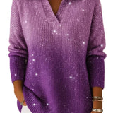 FALKA™ - CAMISOLA POLO DE MALHA COM COLARINHO E DETALHE DE CÉU ESTRELADO