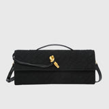 MILA™ – CLUTCH DE CAMURÇA ENTRELAÇADA DE LUXO