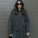 MARIE™ – CONJUNTO DE MALHA COM BLUSA E SAIA