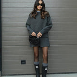 MARIE™ – CONJUNTO DE MALHA COM BLUSA E SAIA