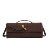 MILA™ – CLUTCH DE CAMURÇA ENTRELAÇADA DE LUXO