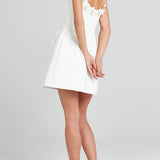 CINDY™ – VESTIDO MINI FEMININO COM APLICAÇÕES FLORAIS