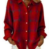 TEREZA™ - CAMISOLA XADREZ RETRO DE CONTRASTE