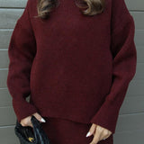 MARIE™ – CONJUNTO DE MALHA COM BLUSA E SAIA