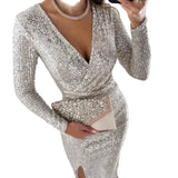 GABRIELA™ - VESTIDO JUSTO COM LANTEJOULAS