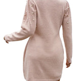 PERLÉA™ – VESTIDO DE MALHA ELEGANTE COM PÉROLAS