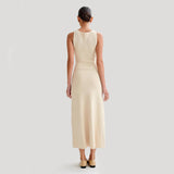 EMA™ – VESTIDO DE PRIMAVERA SEM MANGAS COM SILHUETA LEVE E FEMININA