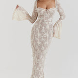 ALEGRA™ – VESTIDO LONGO DE RENDA COM ELEGÂNCIA ROMÂNTICA