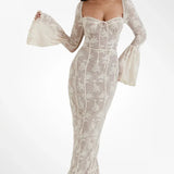 ALEGRA™ – VESTIDO LONGO DE RENDA COM ELEGÂNCIA ROMÂNTICA