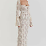 ALEGRA™ – VESTIDO LONGO DE RENDA COM ELEGÂNCIA ROMÂNTICA