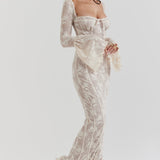 ALEGRA™ – VESTIDO LONGO DE RENDA COM ELEGÂNCIA ROMÂNTICA