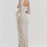 ALEGRA™ – VESTIDO LONGO DE RENDA COM ELEGÂNCIA ROMÂNTICA