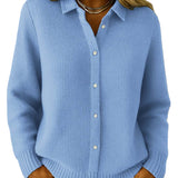 CATARINA™ - CARDIGAN DE MALHA TEXTURIZADA COM BOTÕES