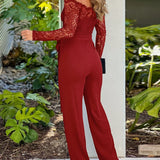 MATILDE™ - MACACÃO DE MANGA COMPRIDA COM DETALHES EM RENDA