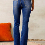 AYA™ – JEANS DE CINTURA ALTA E PERNA LARGA