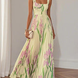 RENATA™ – VESTIDO LONGO ELEGANTE COM PADRÃO FLORAL