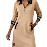 NADÈGE™ - VESTIDO ESTILO SPORTY-CHIC FEMININO