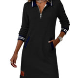 NADÈGE™ - VESTIDO ESTILO SPORTY-CHIC FEMININO