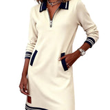 NADÈGE™ - VESTIDO ESTILO SPORTY-CHIC FEMININO