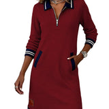 NADÈGE™ - VESTIDO ESTILO SPORTY-CHIC FEMININO