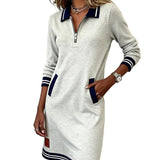 NADÈGE™ - VESTIDO ESTILO SPORTY-CHIC FEMININO