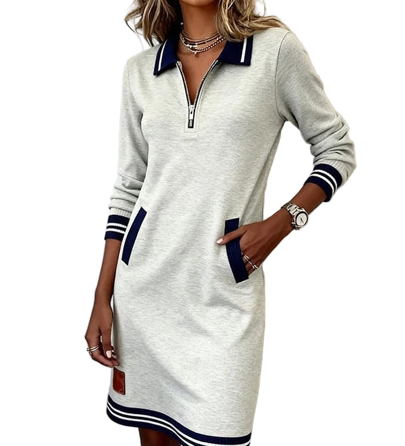 NADÈGE™ - VESTIDO ESTILO SPORTY-CHIC FEMININO