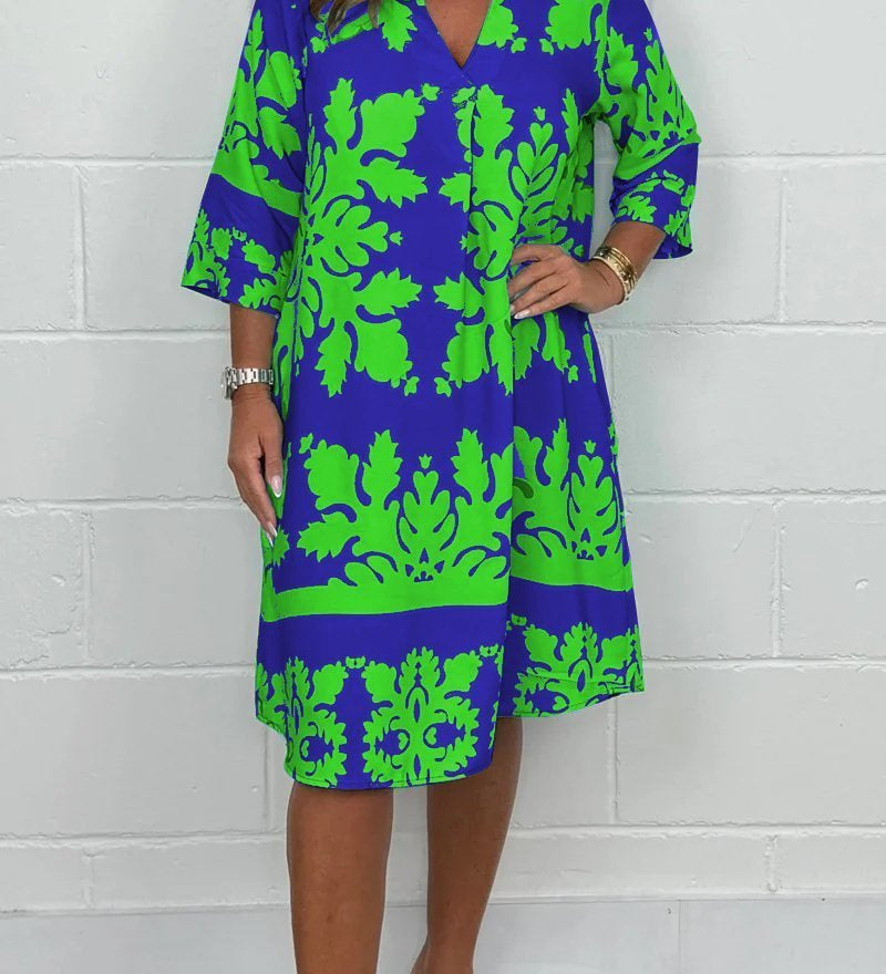 CELESTE™ – VESTIDO DE PRIMAVERA COLORIDO QUE IRRADIA LEVEZA E FEMINILIDADE