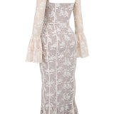 ALEGRA™ – VESTIDO LONGO DE RENDA COM ELEGÂNCIA ROMÂNTICA