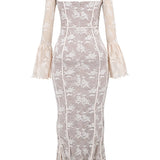 ALEGRA™ – VESTIDO LONGO DE RENDA COM ELEGÂNCIA ROMÂNTICA