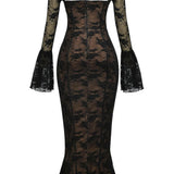 ALEGRA™ – VESTIDO LONGO DE RENDA COM ELEGÂNCIA ROMÂNTICA