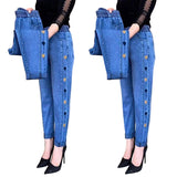 AMOR™ – JEANS FEMININOS SUPER ELÁSTICOS COM BORDADO DE CORAÇÃO