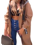 LUISA™ – CASACO COM CAPUZ FEMININA COMPRIDA