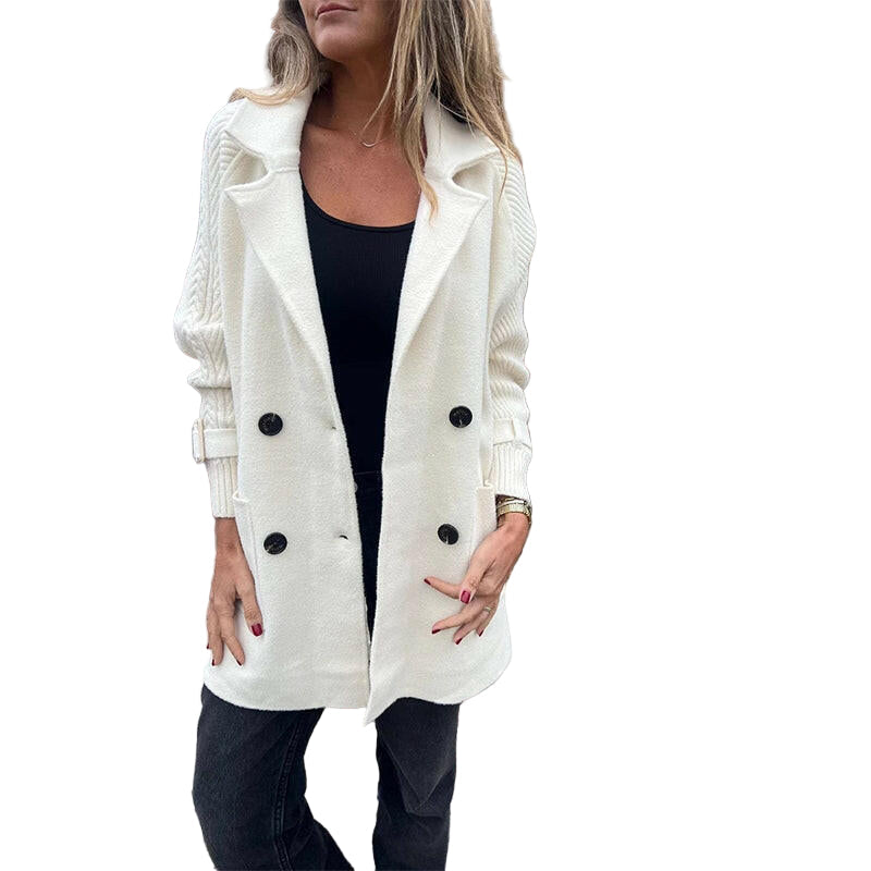 VALERIA™ – CASACO DE COMPRIMENTO MÉDIO COM FECHO DUPLO